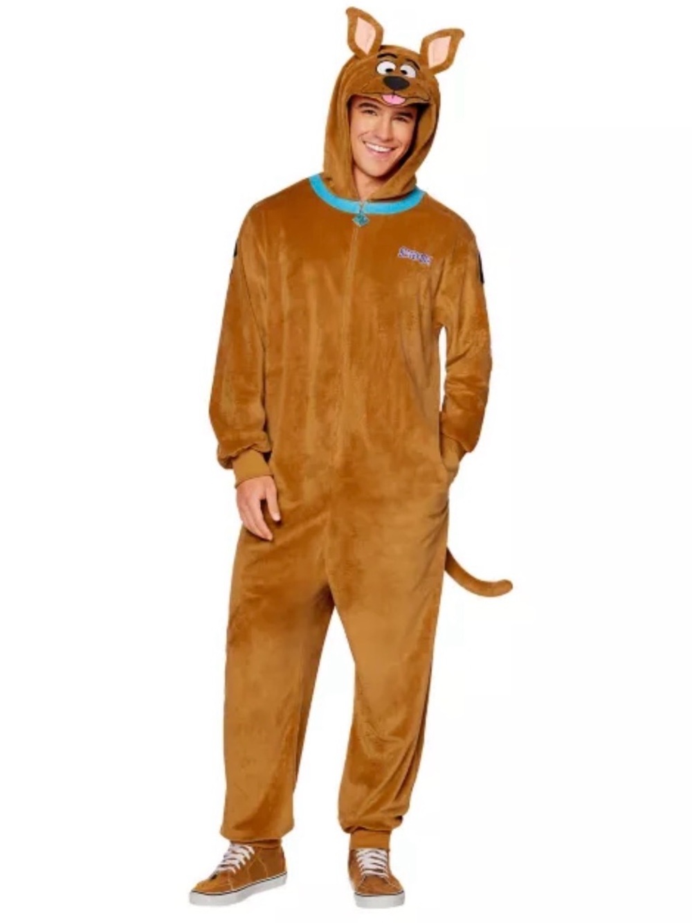SCOOBY-DOO! ADULT BROWN JUMPSUIT COSTUME SIZE LARGE/EXTRA LARGE 🌟EUC🌟